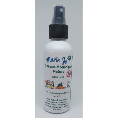 Chasse-Moustiques  Naturel Sans DEET vaporisateur Marie Jo 115ml